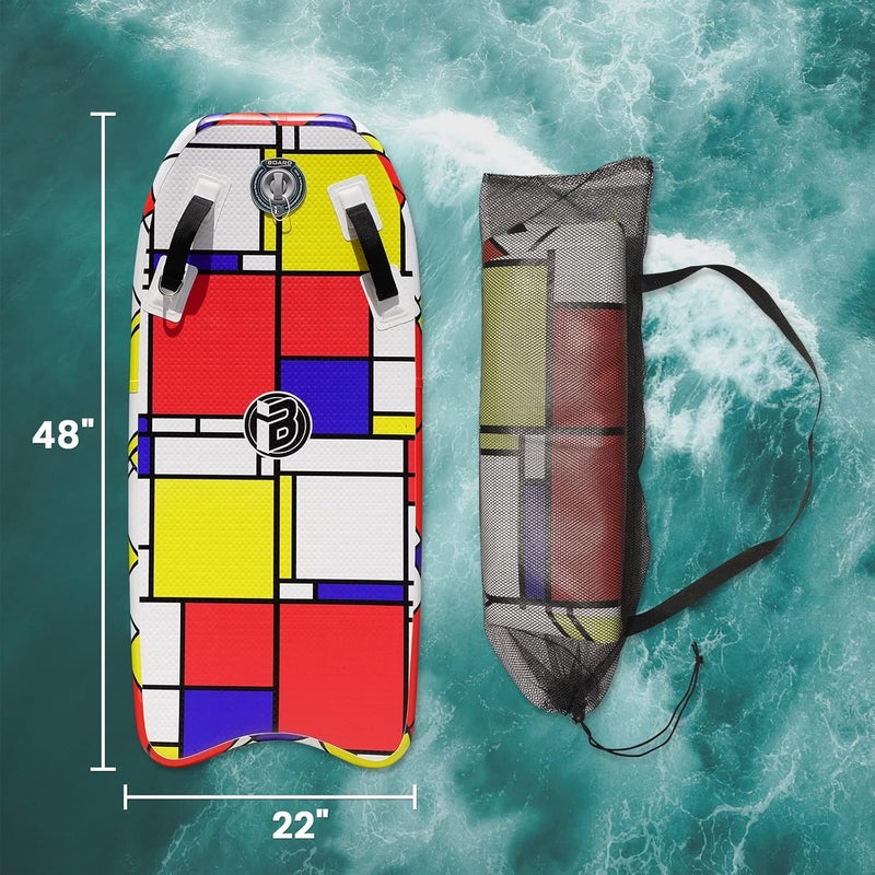iBoard Inflatable Bodyboard Portable Surfboard with Hammer Seam Technology Storage 48 Inch Super Folding Body Board with Max Inflation Pressure 15PSI - Image 5